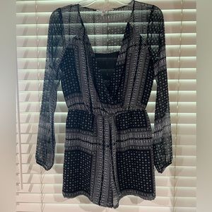 Black and White BCBGeneration Romper (Size XS)
